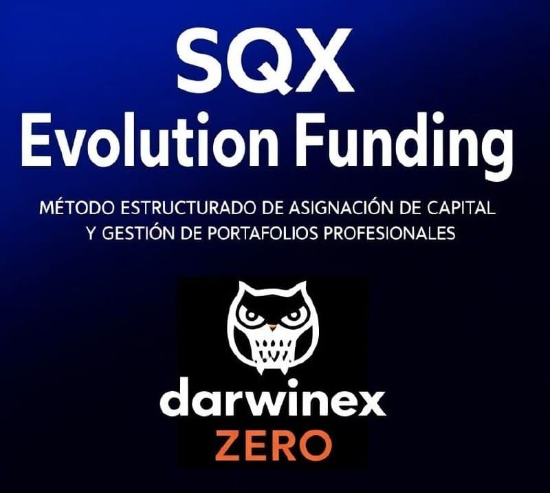 SQX Evolution Funding: método estructurado de asignación de capital y gestión de portafolios profesionales, sobre Darwinex Zero.